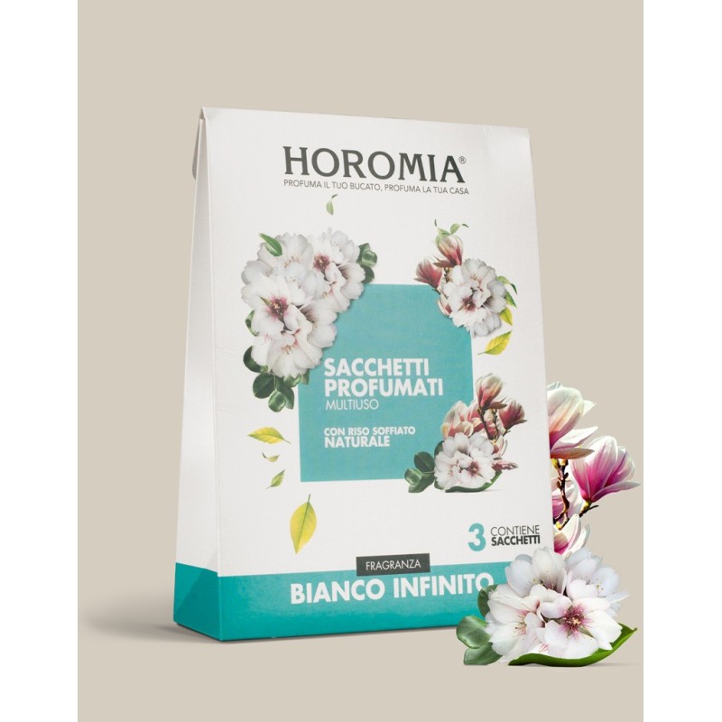 BIANCO INFINITO SACCHETTI HOROMIA RISO SOFFIATO