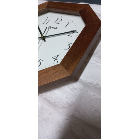 Orologio da parete Continuum Abstract in legno nero e noce