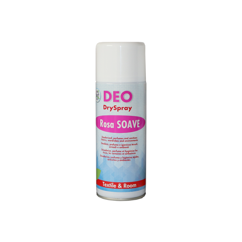 spray deodorante igienizzante tessuti, ambienti e auto. ROSA SOAVE HCP