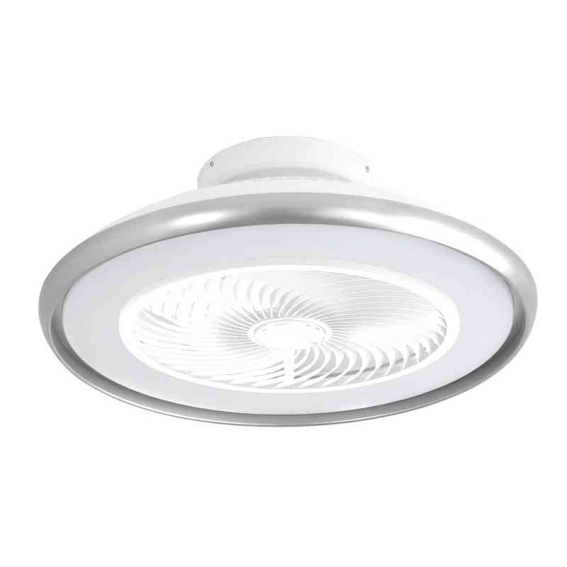 Ventilatore soffitto, 3 anelli arredo intercambiabili, luce LED regolabile silenziosissimo EV118 ATOLLO 3 CFG