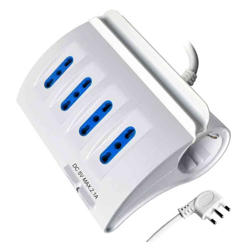 Multipresa da tavolo 6 prese + 2 USB + portacellulare ES014N CFG