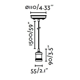 Lampadina vintage cm40 altezza HONEY ambrata LED 12W 2200K E27 237299 Ideal  Lux