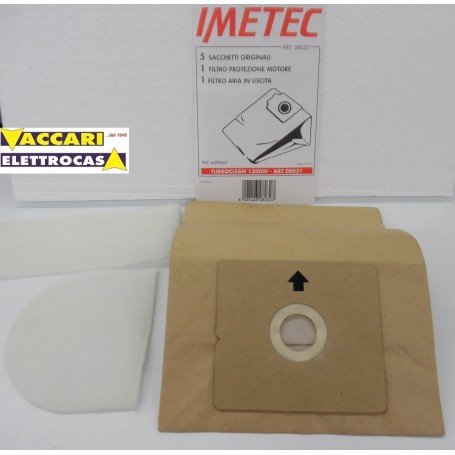 11187 - IM5 10 Sacchetti per Aspirapolvere IMETEC - Elettrocasa ( - Aspira  polvere/Liquidi/Cenere); IM5