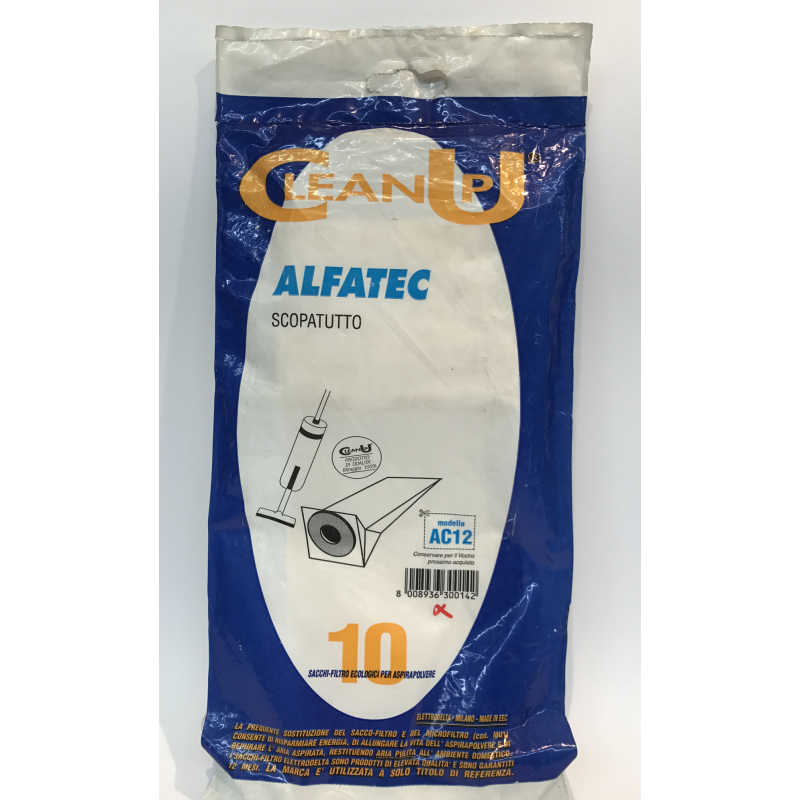 SACCHETTI CLEAN UP PER SCOPA ALFATEC SCOPATUTTO AC12