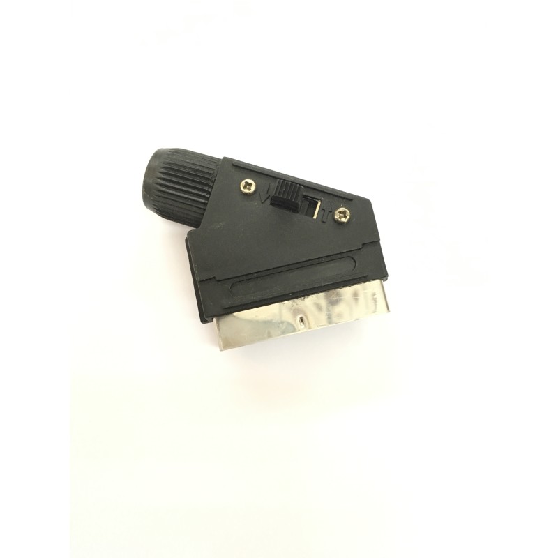 addatttore-commulatore - Presa DIN 6pin su 1x spina -scart con interruttore - Nero 