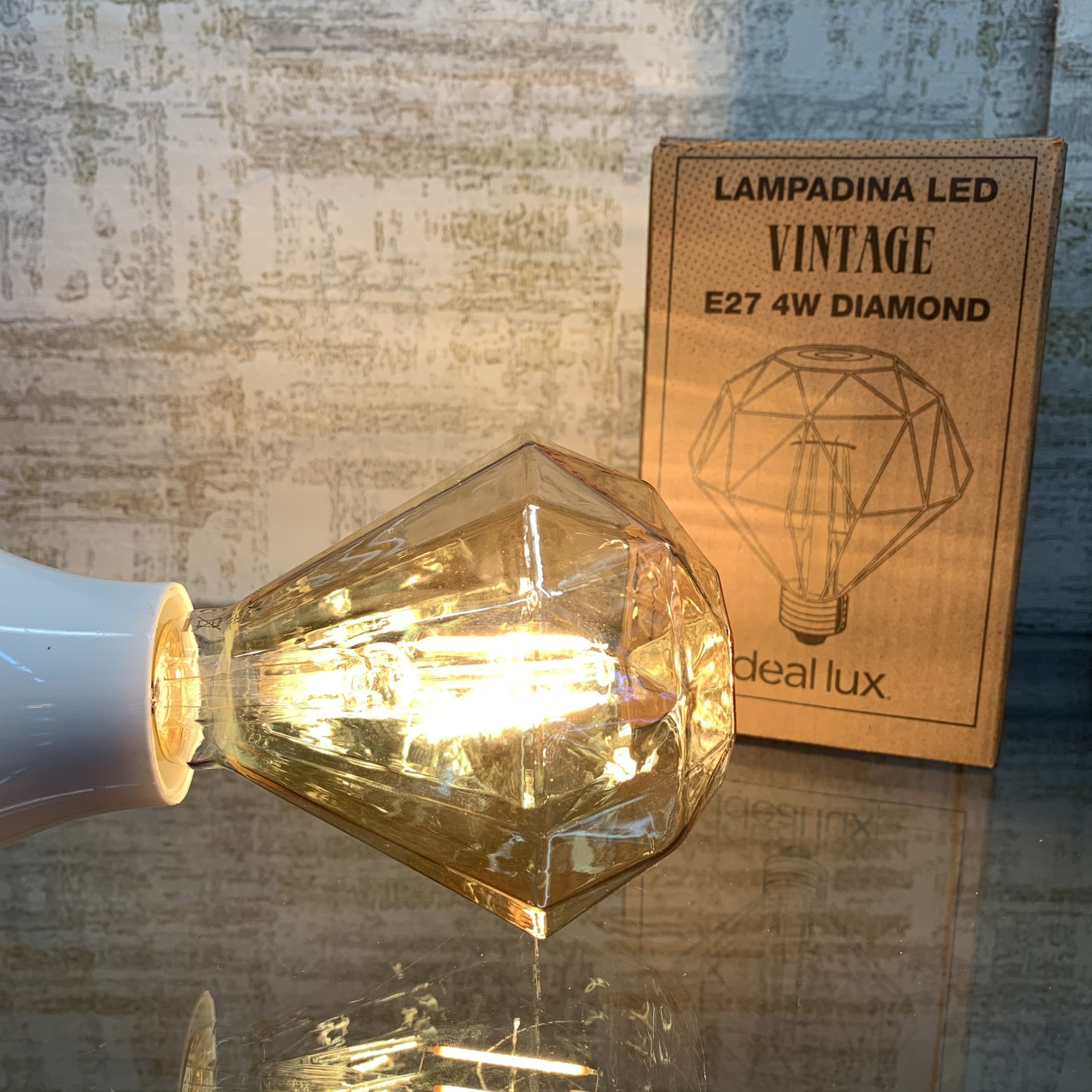 LAMPADINA LED VINTAGE DIAMOND 4W
