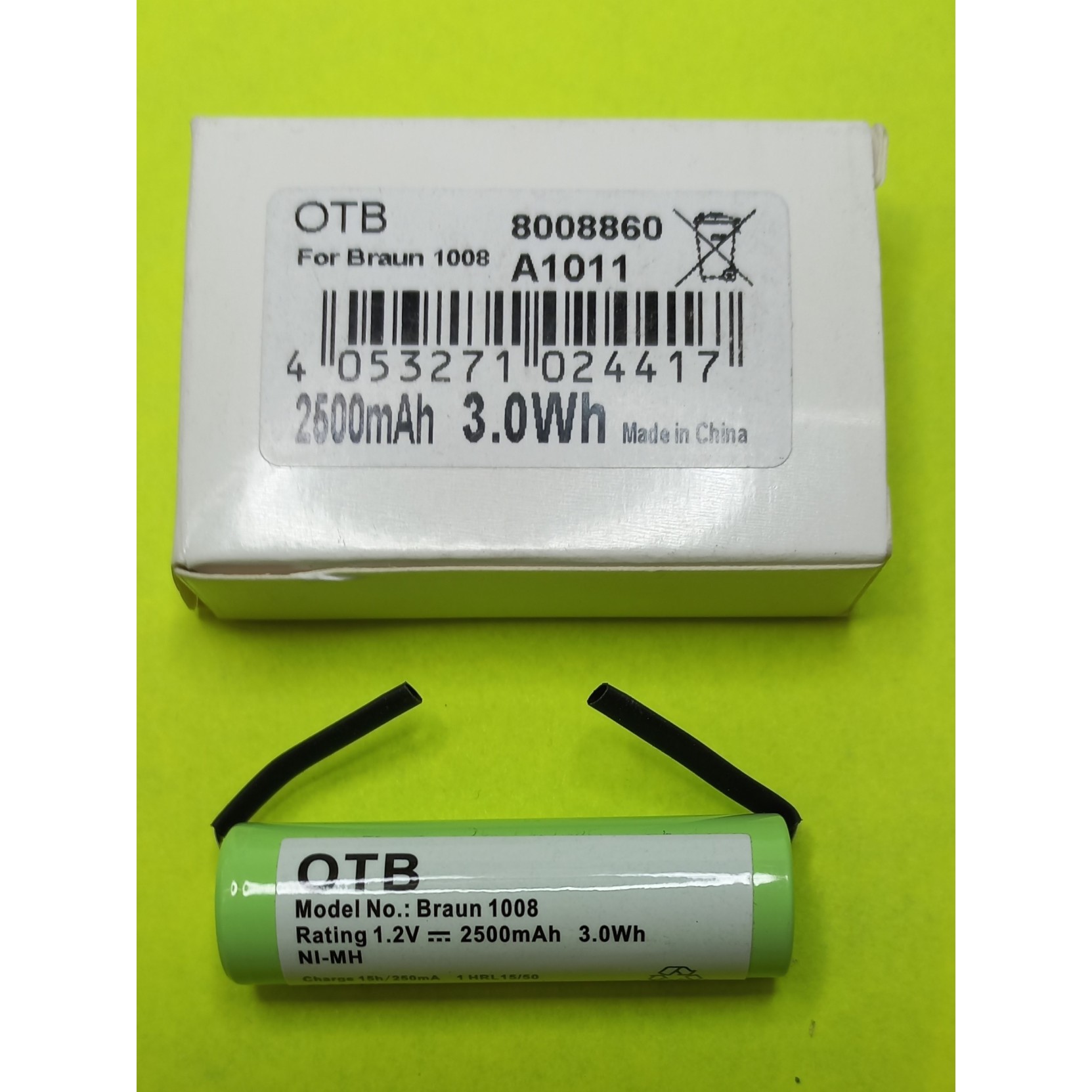 Vhbw batteria compatibile con Remington R851, R856, R860, R870, R875, R890,  R-9100 rasoio elettrico (2000mAh, 1,2V, NiMH)