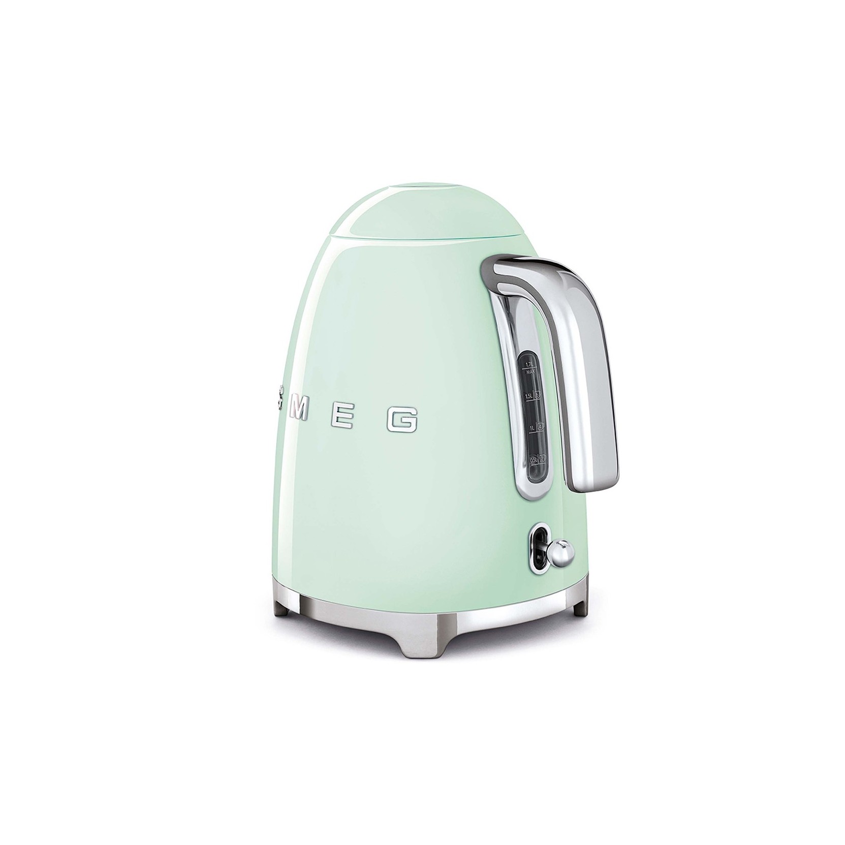 Smeg Mini bollitore KLF05PGEU finitura verde pastello con logo Smeg 3D